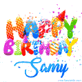 Happy Birthday Samy - Creative Personalized GIF With Name