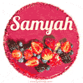 Happy Birthday Cake with Name Samyah - Free Download