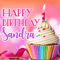 Happy Birthday Sandra - Lovely Animated GIF
