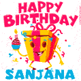 Funny Happy Birthday Sanjana GIF