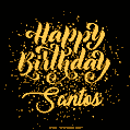 Happy Birthday Card for Santos - Download GIF and Send for Free