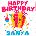Funny Happy Birthday Sanya GIF