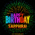 New Bursting with Colors Happy Birthday Sapphira GIF and Video with Music