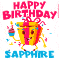 Funny Happy Birthday Sapphire GIF