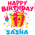 Funny Happy Birthday Sasha GIF