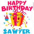 Funny Happy Birthday Sawyer GIF