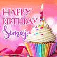 Happy Birthday Semaj - Lovely Animated GIF