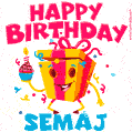 Funny Happy Birthday Semaj GIF