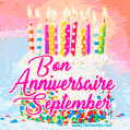 Joyeux anniversaire, September! - GIF Animé
