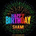 New Bursting with Colors Happy Birthday Sham GIF and Video with Music