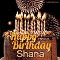 Chocolate Happy Birthday Cake for Shana (GIF)