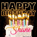Shane - Animated Happy Birthday Cake GIF for WhatsApp