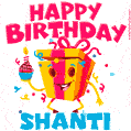 Funny Happy Birthday Shanti GIF