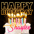 Shaylee - Animated Happy Birthday Cake GIF Image for WhatsApp