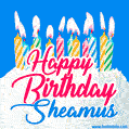Happy Birthday GIF for Sheamus with Birthday Cake and Lit Candles