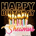 Sheamus - Animated Happy Birthday Cake GIF for WhatsApp