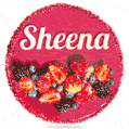 Happy Birthday Cake with Name Sheena - Free Download