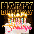 Shourya - Animated Happy Birthday Cake GIF for WhatsApp