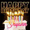 Shyann - Animated Happy Birthday Cake GIF Image for WhatsApp