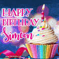 Happy Birthday Simeon - Lovely Animated GIF