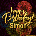Happy Birthday, Simon! Celebrate with joy, colorful fireworks, and unforgettable moments.