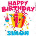 Funny Happy Birthday Simon GIF