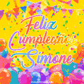 Feliz Cumpleaños Simone (GIF)
