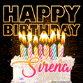 Sirena - Animated Happy Birthday Cake GIF Image for WhatsApp