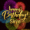 Happy Birthday, Skye! Celebrate with joy, colorful fireworks, and unforgettable moments. Cheers!
