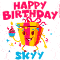 Funny Happy Birthday Skyy GIF