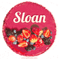 Happy Birthday Cake with Name Sloan - Free Download