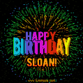 New Bursting with Colors Happy Birthday Sloan GIF and Video with Music