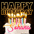 Sohana - Animated Happy Birthday Cake GIF Image for WhatsApp
