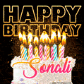 Sonali - Animated Happy Birthday Cake GIF Image for WhatsApp