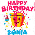 Funny Happy Birthday Sonia GIF