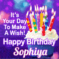 It's Your Day To Make A Wish! Happy Birthday Sophiya!
