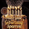 Alles Gute zum Geburtstag Sparrow (GIF)