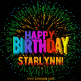 New Bursting with Colors Happy Birthday Starlynn GIF and Video with Music