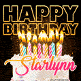 Starlynn - Animated Happy Birthday Cake GIF Image for WhatsApp