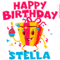 Funny Happy Birthday Stella GIF
