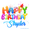 Happy Birthday Stryder - Creative Personalized GIF With Name
