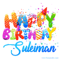 Happy Birthday Suleiman - Creative Personalized GIF With Name