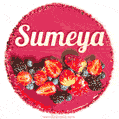 Happy Birthday Cake with Name Sumeya - Free Download