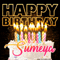 Sumeya - Animated Happy Birthday Cake GIF Image for WhatsApp