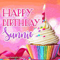 Happy Birthday Sunnie - Lovely Animated GIF