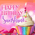 Happy Birthday Sunshine - Lovely Animated GIF