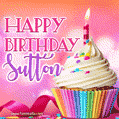 Happy Birthday Sutton - Lovely Animated GIF