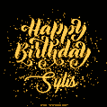 Happy Birthday Card for Sylis - Download GIF and Send for Free