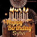 Chocolate Happy Birthday Cake for Sylvi (GIF)