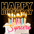 Syncere - Animated Happy Birthday Cake GIF for WhatsApp
